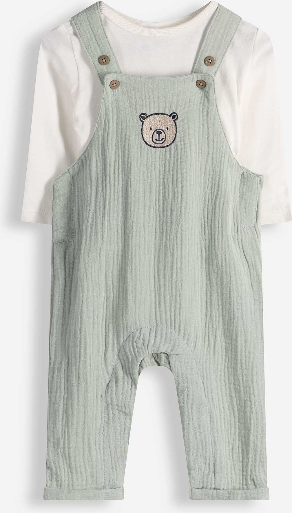 Set aus Body und Hose - Musselin - türkis