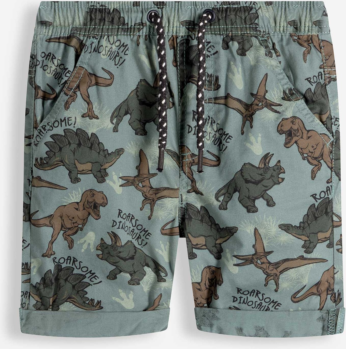 Shorts - Allover-Muster - türkis