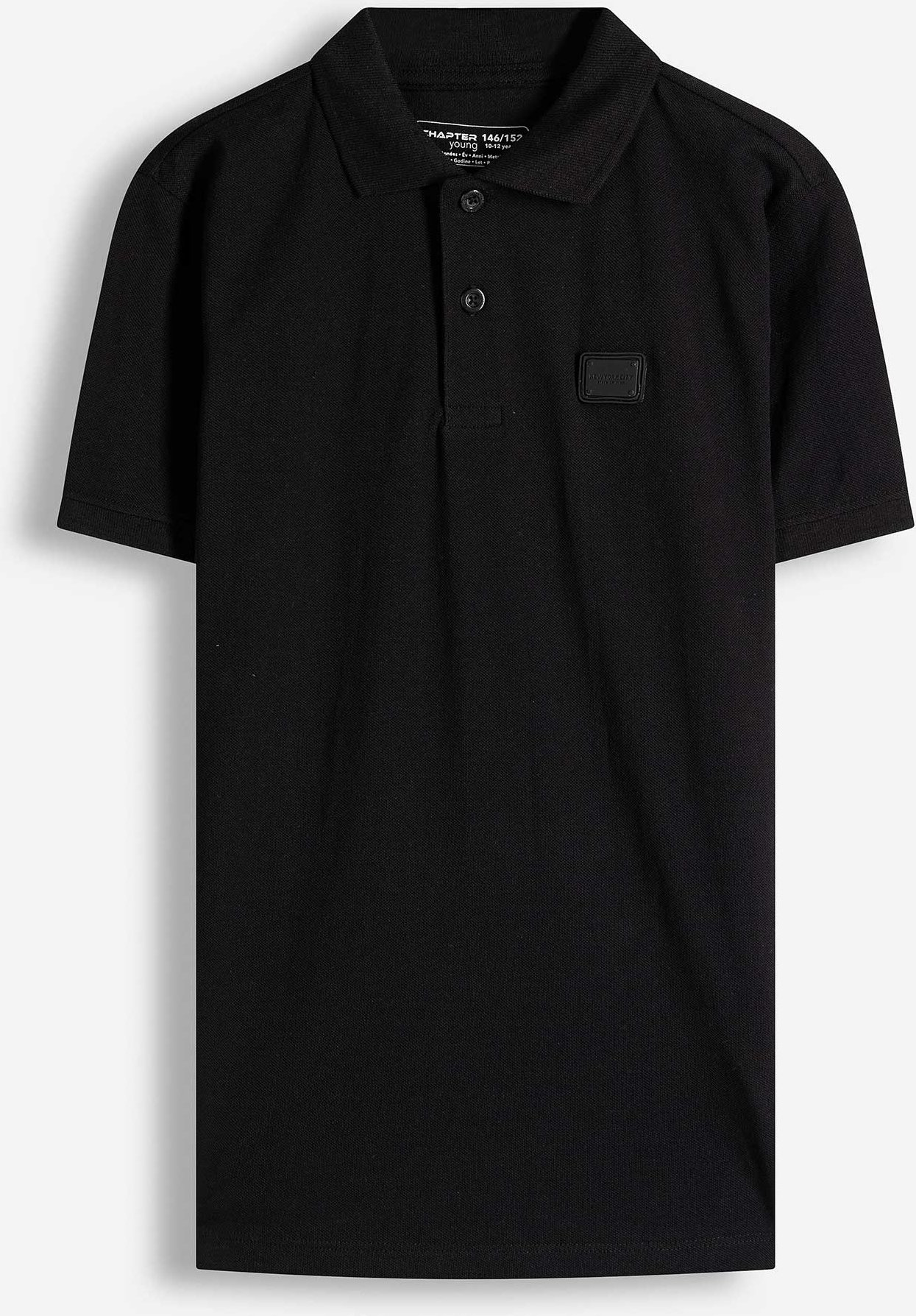 Poloshirt - Piqué - schwarz