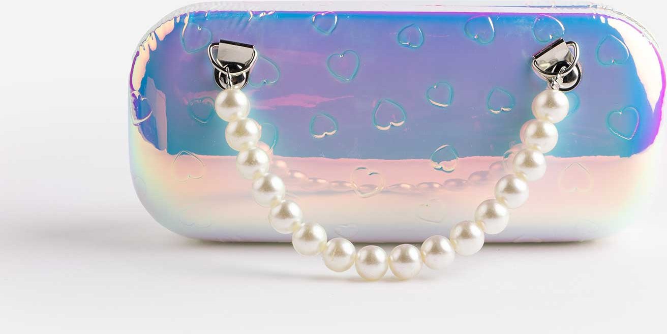 Brillenetui - Metallic-Details - silberfarben