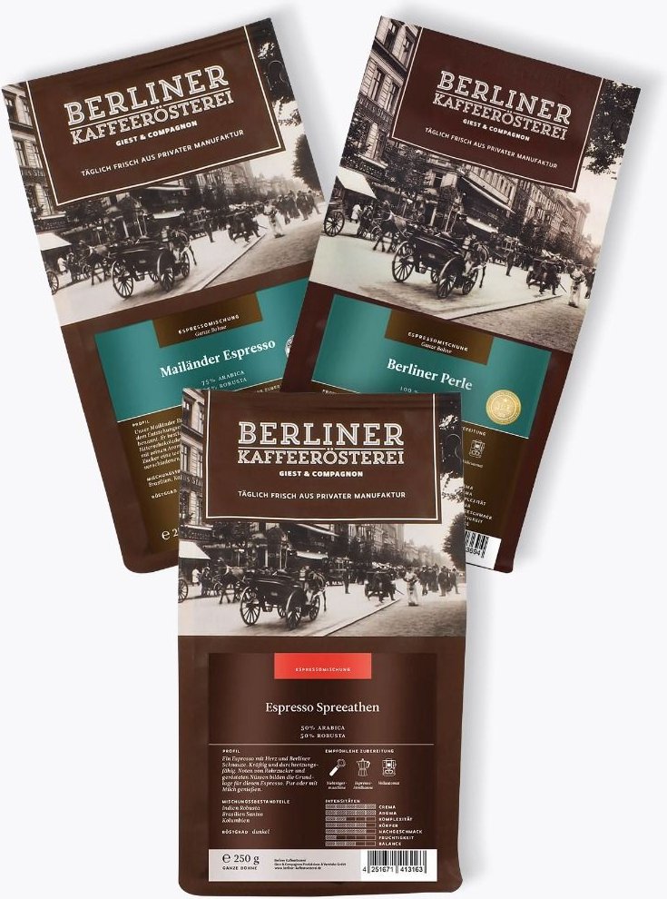 Thumbnail - Berliner Kaffeerösterei Probierpaket 3 x 250g