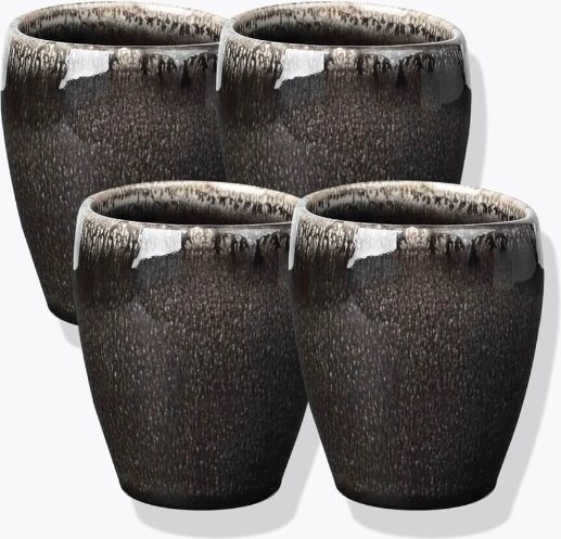 Broste Copenhagen Espresso-Becher "Nordic Coal" 4-er Set