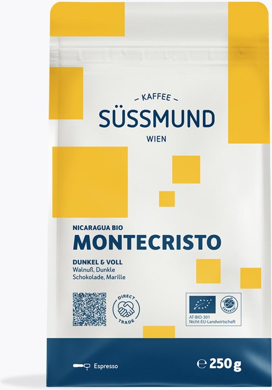 Süssmund Montecristo Bio & Direct Trade Espresso 250g