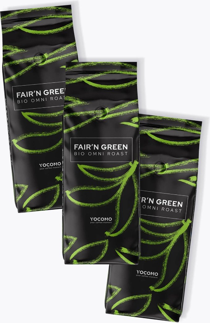 Thumbnail - YOCOMO Fair 'n Green Bio Omni Roast Vorteilspaket 3 x 1kg