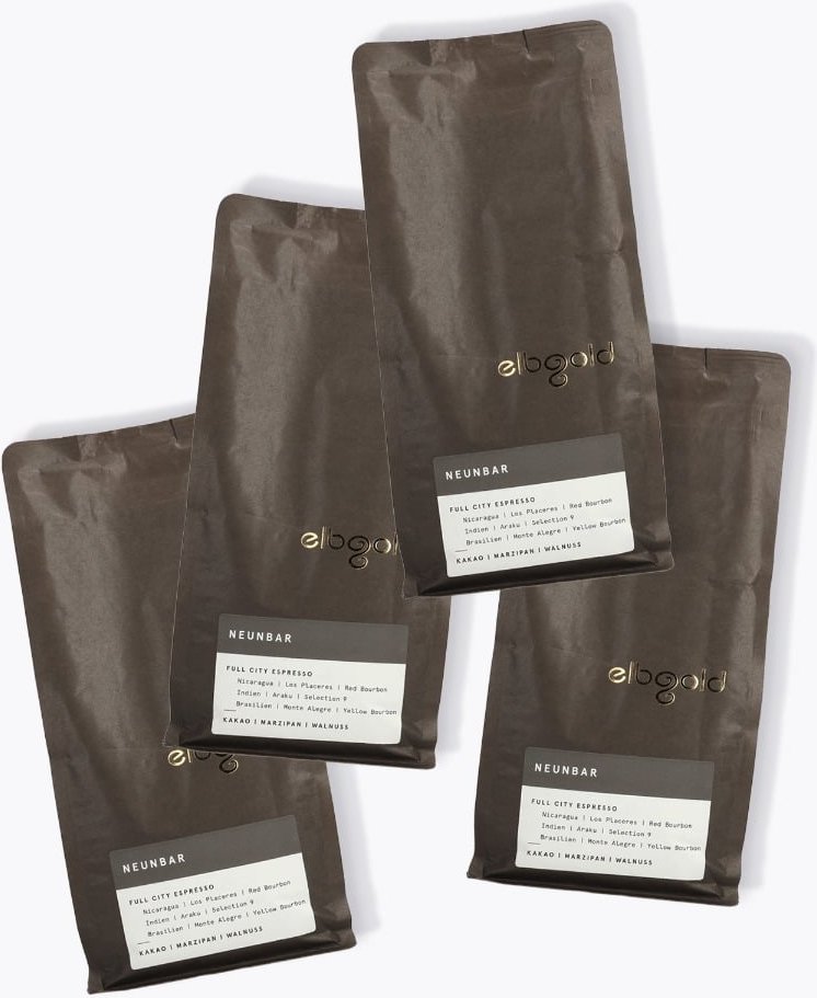 Elbgold Kaffee Espresso Neunbar Vorteilspaket 4 x 1kg