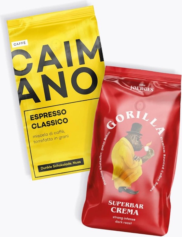 Gorilla Superbar Crema 1kg & Caffè Caimano Espresso Classico 1kg