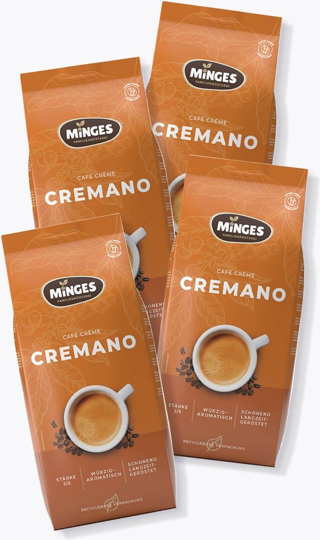 Minges Caffè Cremano Vorteilspaket 4 x 1kg
