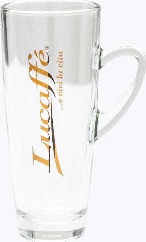 Lucaffé Latte Macchiato Glas mit Henkel