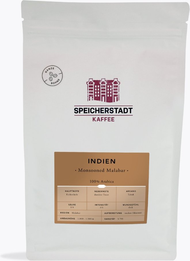 Speicherstadt Indien Monsooned Malabar 1kg