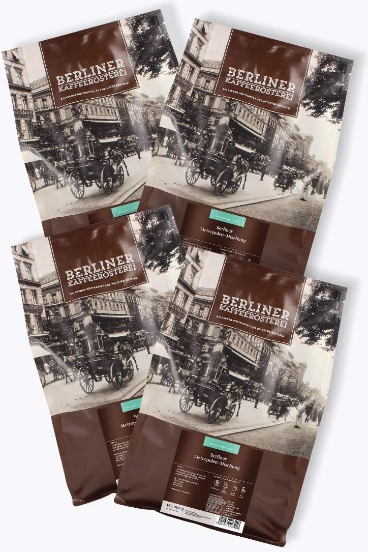 Thumbnail - Berliner Kaffeerösterei Berliner Metropolen Mischung Vorteilspaket 4 x 1kg