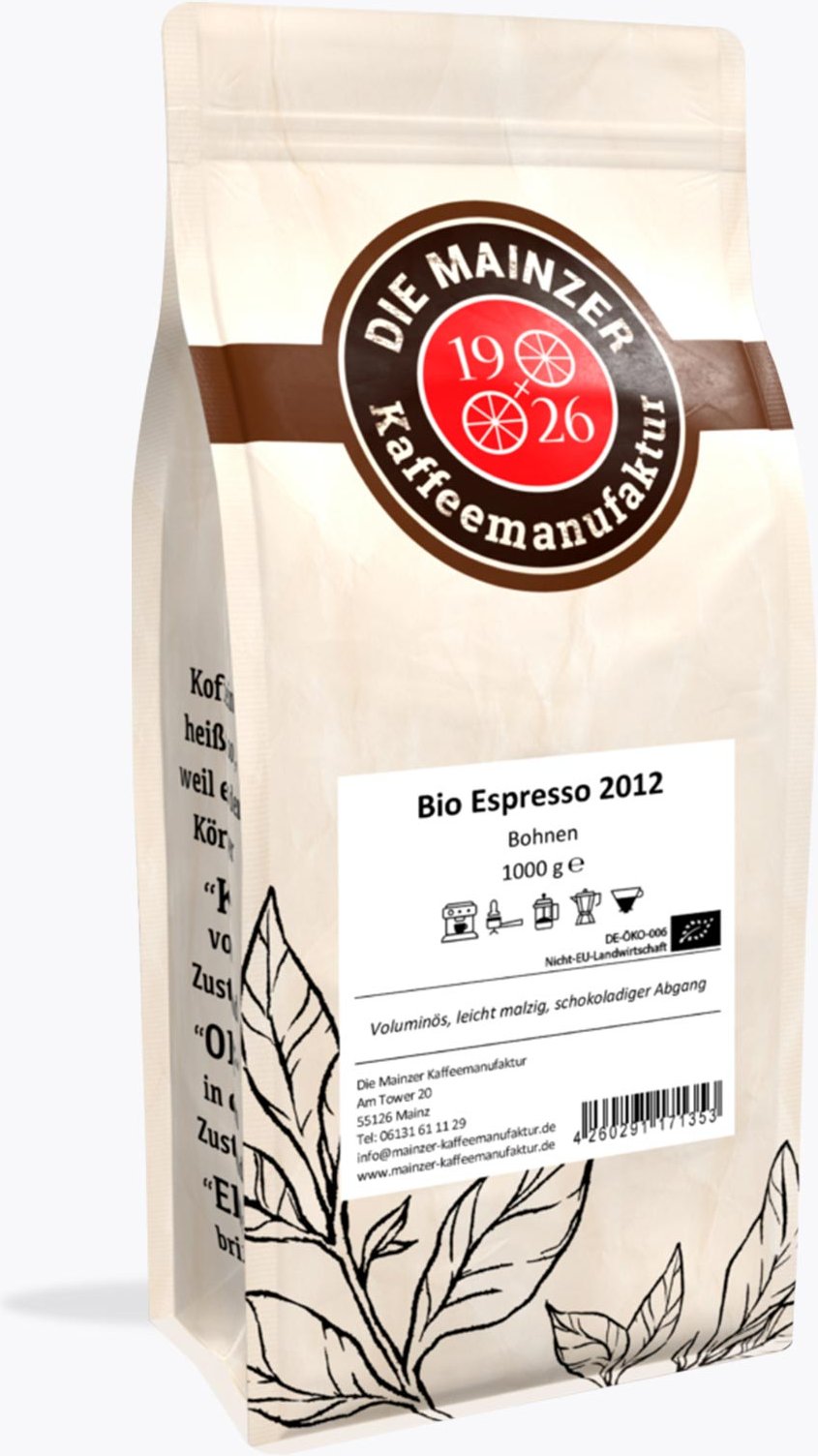Mainzer Kaffeemanufaktur Bio Espresso 2012 1kg