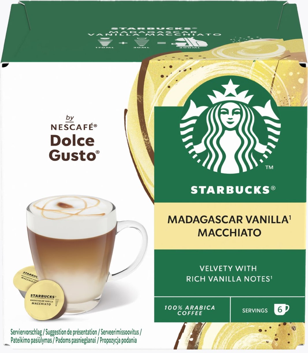 STARBUCKS® by NESCAFÉ® Dolce Gusto® Madagascar Vanilla Macchiato 12x11g