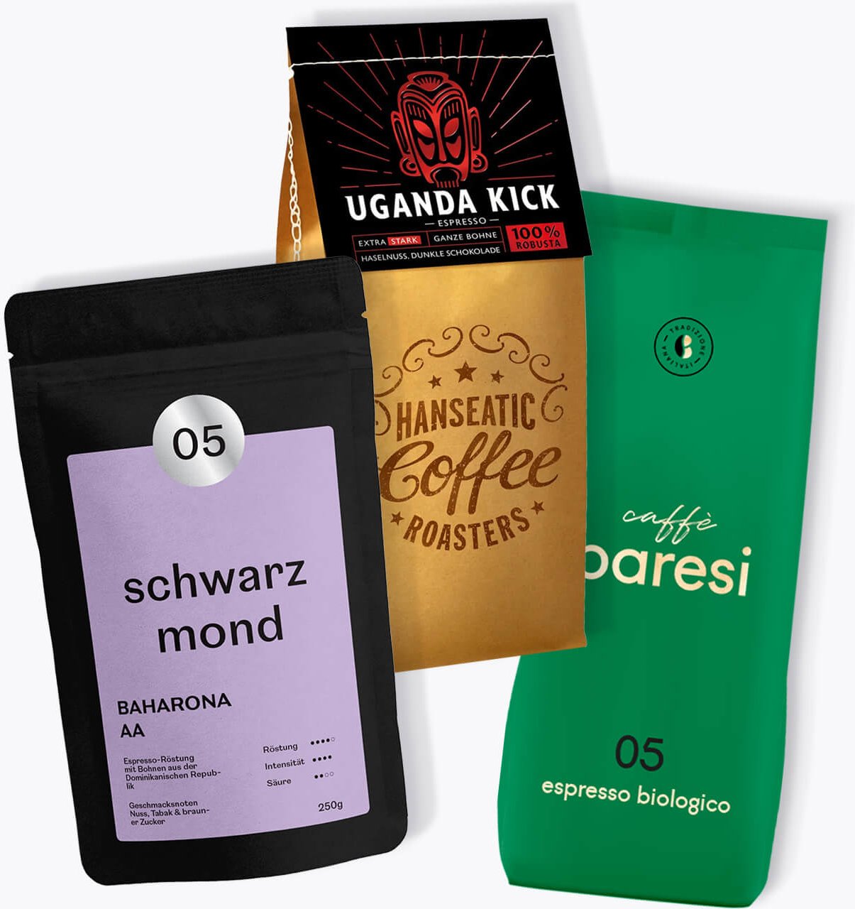 Thumbnail - Espresso für Siebträger - Probierpaket 3 x 250g