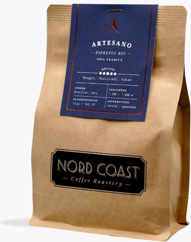 Nord Coast Coffee Artesano Espresso Bio 250g