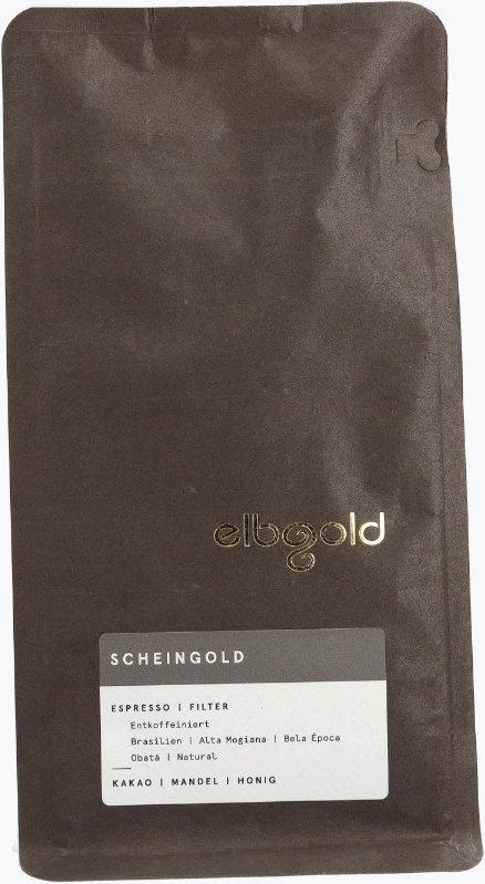 Elbgold Kaffee Espresso Scheingold Entkoffeiniert 250g