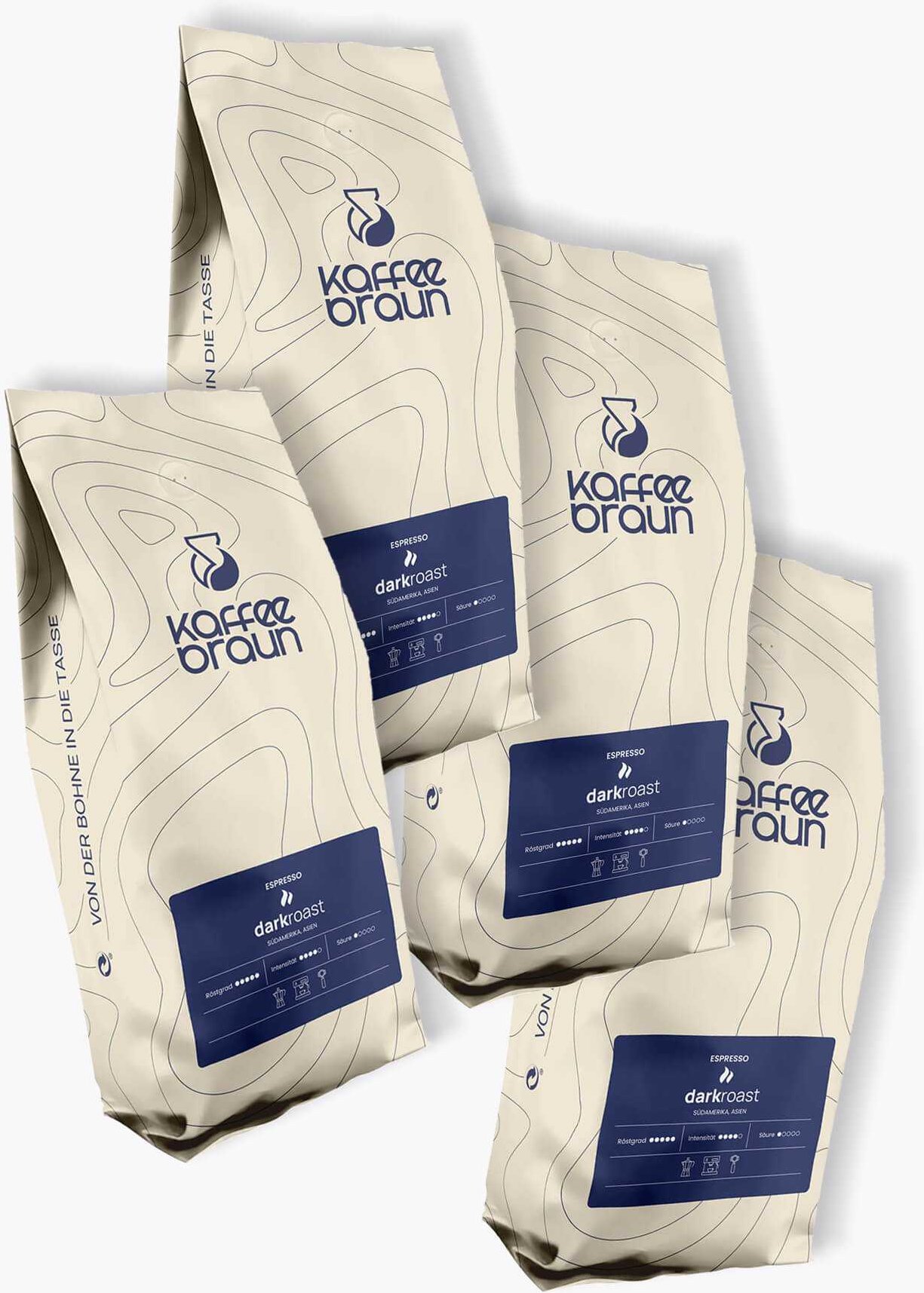 Kaffee Braun Espresso Dark Roast Vorteilspaket 4 x 1kg