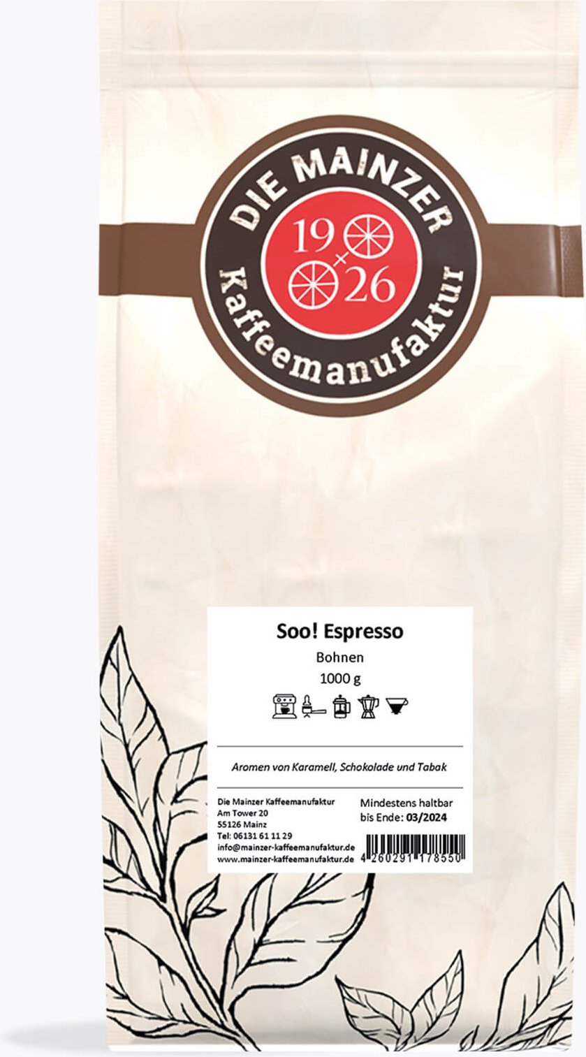 Mainzer Kaffeemanufaktur Soo! Espresso 1kg