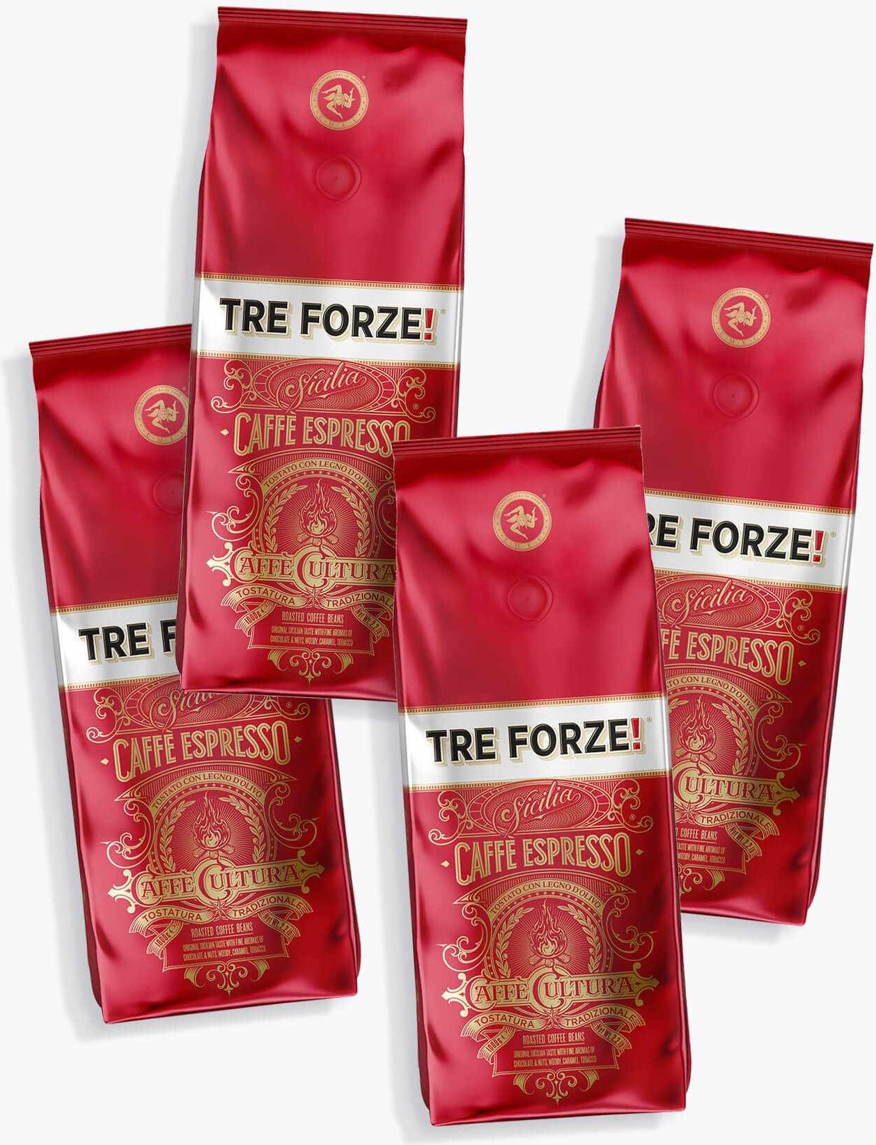TRE FORZE! Caffe Espresso Vorteilspaket 4 x 1kg
