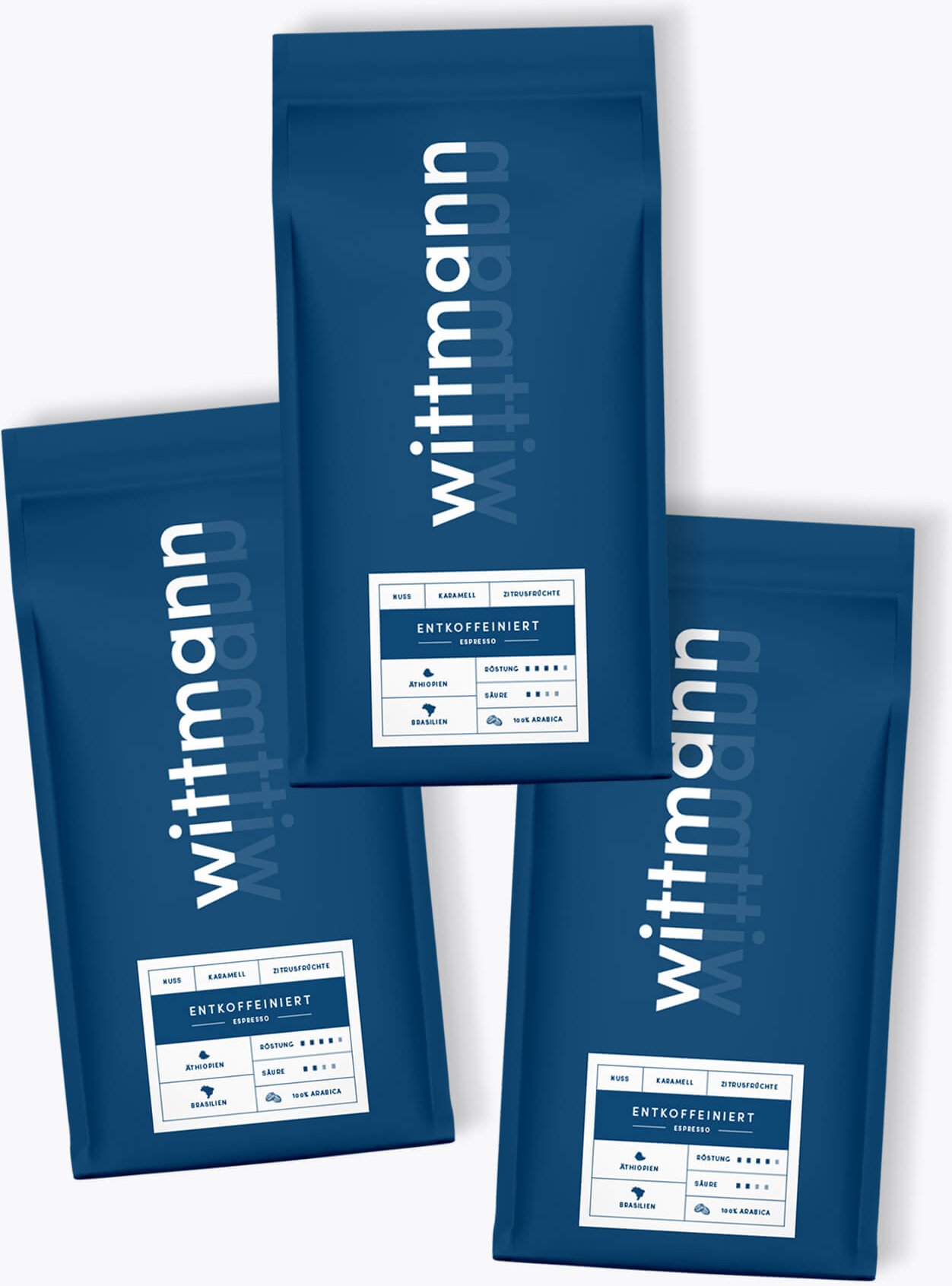 Wittmann Kaffee Entkoffeiniert Vorteilspaket 3 x 1kg