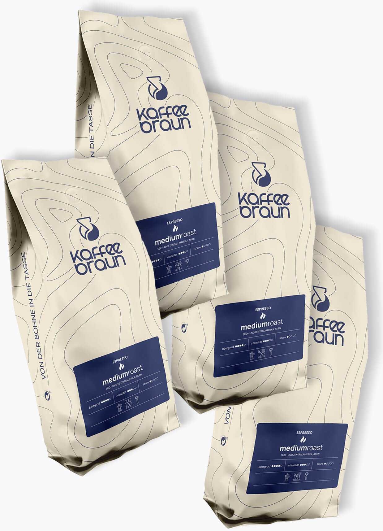Thumbnail - Kaffee Braun Espresso Medium Roast Vorteilspaket 4 x 1kg