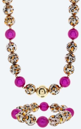 SET: Collier+Armband Muschelkernperle