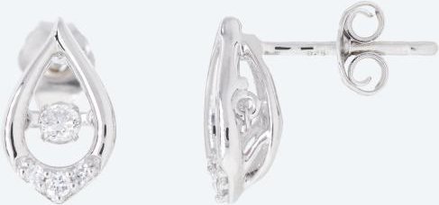 LG Ohrstecker 925 Silber rhod. Brillanten