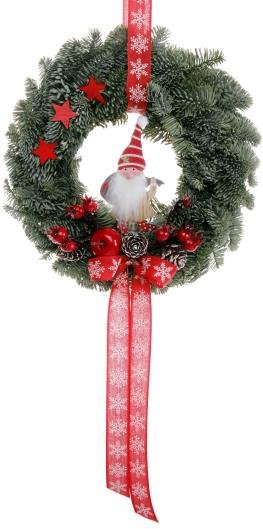 Türkranz Weihnachtswichtel rot