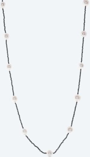 Collier Perle, Hämatit endlos mit Clip