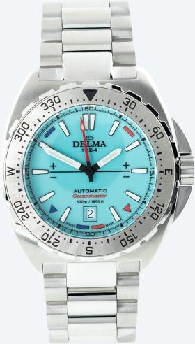 DELMA Herrenuhr "Oceanmaster" Automatik, iceblau