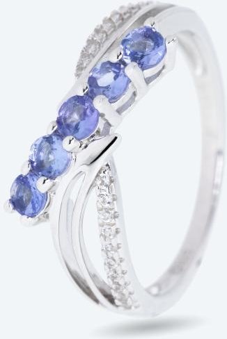 Ring 925 rhodiniert Tansanit
