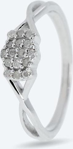 Ring 925 Silber rhodiniert Brillanten