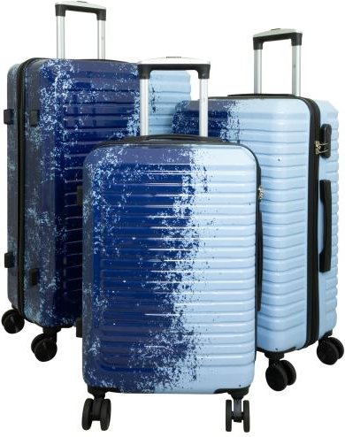 3-teiliges Poly-ABS-Kofferset 'Sierra', blau