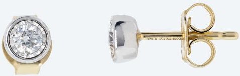 Ohrstecker 375 Gelbgold/Weißgold Kanada Brillanten