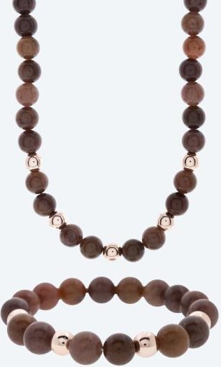 SET: Collier+Armband Aventurin Magnetverschluß