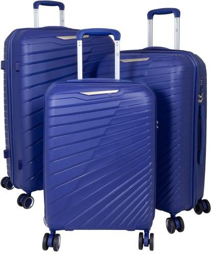 3-teiliges Polypropylen-Kofferset 'Monza' blau