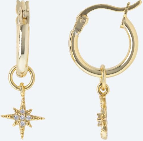 Creolen 925 St. Silber vergoldet Zirkonia