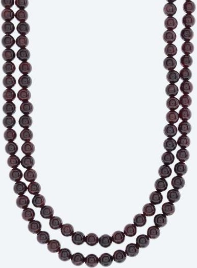 Collier Granat Schmuckverschluß