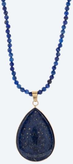 Kette mit Anhänger endlos Lapislazuli