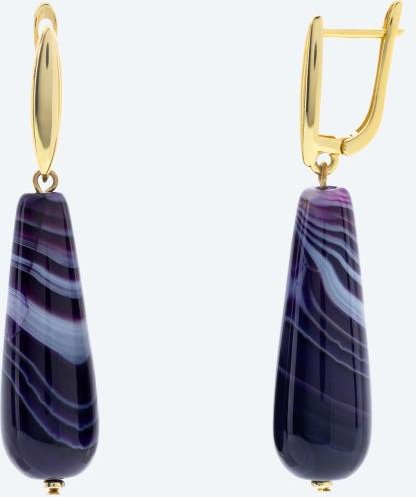 Ohrhänger 925 verg. Achat lila