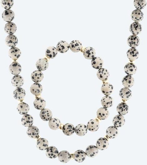 SET: Collier+Armband Jaspis Magnetverschluß