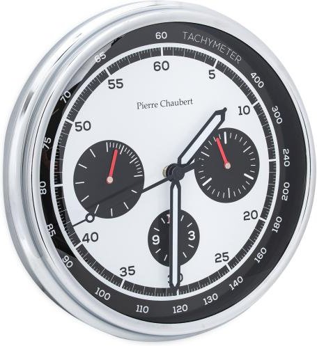 Pierre Chaubert Funk-Wanduhr weiß-schwarz