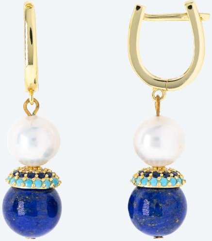 Ohrhänger 925 Silber verg. Lapislazuli, SWZPerle