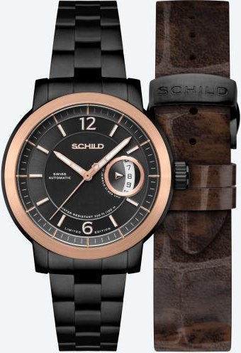 SCHILD Automatikuhr "Heinrich Minimal" schwarz