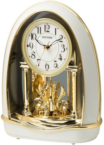 RHYTHM Magic Motion Tischuhr, stündliche Meldodie
