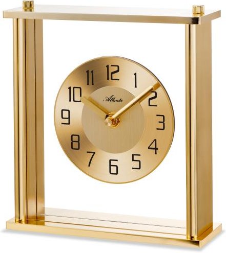 Atlanta Tischuhr, Quarz, Metallgehäuse & Glas