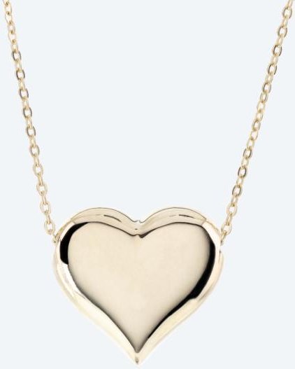 Anhänger mit Kette 375 Gelbgold Herz