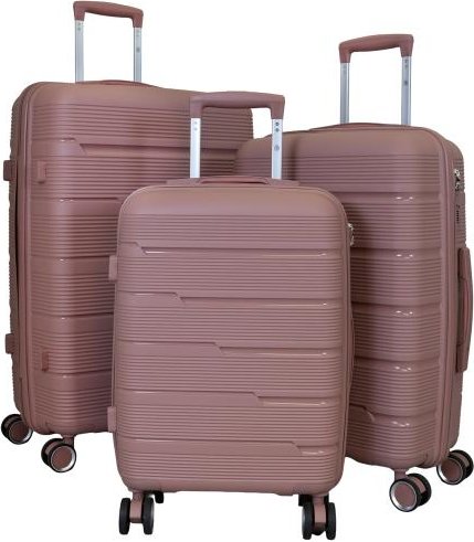 3-teiliges Polypropylen-Kofferset 'Aruba' rosè