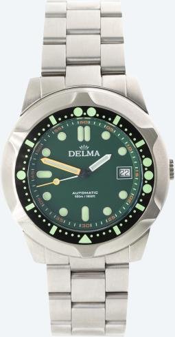 DELMA Herrenuhr "Quattro Diver Automatik" grün