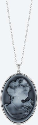 Anhänger Kamee Resin Portrait mit Kette 925