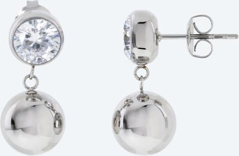 Edelstahl Ohrhänger Zirkonia